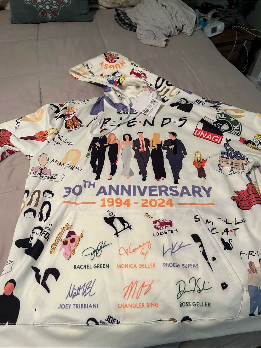 Friends 30th Anniversary Graphic Hoodie - White